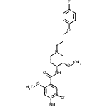 CAS#: 86718-70-9， 4-Amino-5-chloro-N-{(3S,4R)-1-[3-(4-fluorophenoxy)propyl]-3-methoxy-4-piperidinyl}-2-methoxybenzamide