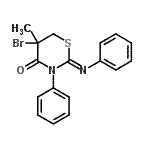 CAS#: 86727-00-6， (2Z)-5-Bromo-5-methyl-3-phenyl-2-(phenylimino)-1,3-thiazinan-4-one