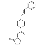 CAS#: 86780-43-0， 1-(2-Oxo-2-{4-[(2E)-3-phenyl-2-propen-1-yl]-1-piperazinyl}ethyl)-2-pyrrolidinone
