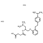 CAS#: 86819-19-4， 4-{[1-(Dimethylamino)-3-(2-{2-[4-(dimethylamino)phenyl]ethyl}phenoxy)-2-propanyl]oxy}-4-oxobutanoic acid dihydrochloride