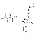 CAS#: 86871-79-6， (2R,3R)-2,3-Dihydroxysuccinic acid - 1-(3-{[5-(4-chlorophenyl)-4-methyl-1H-pyrazol-3-yl]oxy}propyl)piperidine (1:1)