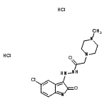 CAS#: 86873-24-7， N'-(5-Chloro-2-oxo-2H-indol-3-yl)-2-(4-methyl-1-piperazinyl)acetohydrazide dihydrochloride