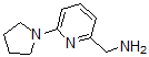 structure of CAS# 868755-49-1, 6-(1-Pyrrolidinyl)-2-Pyridinemethanamine;(6-Pyrrolidin-1-Ylpyridin-2-Yl)Methylamine;2-(Aminomethyl)-6-Pyrrolidin-1-Ylpyridine;(6-Pyrrolidin-1-Ylpyrid-2-Yl)Methylamine