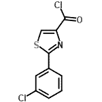 structure of CAS# 868755-69-5, 2-(3-Chlorophenyl)-1,3-thiazole-4-carbonyl chloride;4-THIAZOLECARBONYLCHLORIDE, 2-(3-CHLOROPHENYL)-;MFCD08060545;ZINC05177788