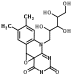 CAS#: 86889-50-1， 1-Deoxy-1-(8,9-dimethyl-2,4-dioxo-3,4-dihydro-2H-oxireno[c]pyrimido[4,5-b]quinolin-6(10bH)-yl)pentitol