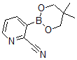 structure of CAS# 868944-75-6, 3-(5,5-Dimethyl-1,3,2-Dioxaborinan-2-Yl)-2-Pyridinecarbonitrile;2-CYANOPYRIDINE-3-BORONOC ACID NEOPENTYL GLYCOL ESTER