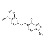 CAS#: 86927-76-6， 6-[2-(3,4-Dimethoxyphenyl)ethyl]-3-methyl-2,6-dihydro-7H-pyrazolo[4,3-d]pyrimidin-7-one