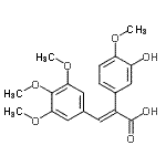 CAS#: 869497-71-2， (E)-2-(3-hydroxy-4-methoxy-phenyl)-3-(3,4,5-trimethoxyphenyl)prop-2-enoic acid