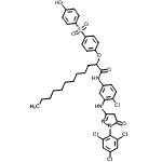 CAS#: 87001-12-5， N-(4-Chloro-3-{[5-oxo-1-(2,4,6-trichlorophenyl)-4,5-dihydro-1H-pyrazol-3-yl]amino}phenyl)-2-{4-[(4-hydroxyphenyl)sulfonyl]phenoxy}dodecanamide