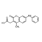 CAS#: 87050-82-6， (7-Anilino-4-methyl-2-oxo-2H-chromen-3-yl)acetic acid