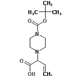 CAS#: 870703-78-9， 2-(4-{[(2-Methyl-2-propanyl)oxy]carbonyl}-1-piperazinyl)-3-butenoic acid