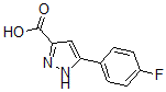 structure of CAS# 870704-22-6, 5-(4-Fluorophenyl)-1H-Pyrazole-3-carboxylic Acid;5-(4-FLUOROPHENYL)-1H-PYRAZOLE-3-CARBOXYLIC ACID, 95+%;5-(4-FLUOROPHENYL)-1H-PYRAZOLE-3-CARBOXYLIC ACID