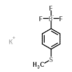结构式 CAS# 871231-43-5, 钾三氟[4-(甲硫基)苯基]硼酸酯(1-)