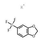 结构式 CAS# 871231-46-8, 钾1,3-苯并二氧戊环-5-基(三氟)硼酸酯(1-)
