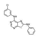 CAS#: 871266-94-3， N<sup>7</sup>-(3-Chlorophenyl)-N<sup>2</sup>-phenyl[1,3]thiazolo[5,4-d]pyrimidine-2,7-diamine