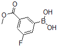 结构式 CAS# 871329-62-3, 3-硼酸基-5-氟-苯甲酸 1-甲基酯