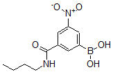 结构式 CAS# 871332-89-7, B-[3-[(丁基氨基)羰基]-5-硝基苯基]-硼酸