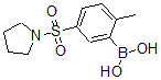 结构式 CAS# 871333-01-6, B-[2-甲基-5-(1-吡咯烷基磺酰基)苯基]-硼酸