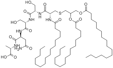 CAS#: 87173-03-3， 2,3-Bis(palmitoyloxy)-2-propyl-N-palmitoyl-cysteinyl-seryl-seryl-asparaginyl-alanine