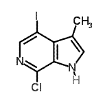 CAS#: 871819-21-5， 7-Chloro-4-iodo-3-methyl-1H-pyrrolo[2,3-c]pyridine