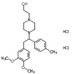 CAS#: 87203-81-4， 2-{4-[2-(3,4-Dimethoxyphenyl)-1-(4-methylphenyl)ethyl]-1-piperazinyl}ethanol dihydrochloride