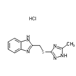CAS#: 87236-35-9， 2-{[(5-Methyl-1H-1,2,4-triazol-3-yl)sulfanyl]methyl}-1H-benzimidazole hydrochloride (1:1)