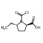 CAS 登录号：87251-08-9， (5S)-1-(氯甲酰基)-5-乙基-D-脯氨酸