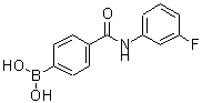 结构式 CAS# 874288-05-8, {4-[(3-氟苯基)氨基甲酰]苯基}硼酸