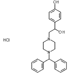 CAS 登录号：87429-91-2， 4-{2-[4-(二苯基甲基)-1-哌嗪基]-1-羟基乙基}苯酚盐酸盐(1:1)