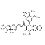 CAS#: 87435-55-0， 3-{[(2-{[(5R,6R,8R)-8-Hydroxy-7-(hydroxymethyl)-5-(3,4,5-trimethoxyphenyl)-5,6,7,8-tetrahydronaphtho[2,3-d][1,3]dioxol-6-yl]carbonyl}hydrazino)carbonyl]amino}-2,2,5,5-tetramethyl-2,5-dihydro-1H-pyrrol -1-olate