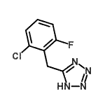 结构式 CAS# 874607-03-1, 5-(2-氯-6-氟苄基)-1H-四唑