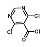 structure of CAS# 87600-97-3, 4,6-Dichloro-5-pyrimidinecarbonyl chloride;4,6-Dichloro-5-pyrimidinecarbonyl chloride;4,6-Dichloropyrimidine-5-carbonyl chloride