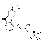 CAS#: 87603-26-7， 1-(5H-[1,3]Dioxolo[4,5-f]pyrido[3,4-b]indol-9-yloxy)-3-[(2-methyl-2-propanyl)amino]-2-propanol