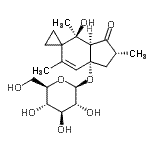 CAS#: 87625-62-5， (2'R,3a'R,4'S,7a'R)-4'-Hydroxy-2',4',6'-trimethyl-3'-oxo-2',3',3a',4'-tetrahydrospiro[cyclopropane-1,5'-inden]-7a'(1'H)-yl beta-D-glucopyranoside