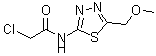 structure of CAS# 876710-55-3, 2-Chloro-N-[5-(methoxymethyl)-1,3,4-thiadiazol-2-yl]acetamide;2-chloro-<wbr>{N}-[5-(m<wbr>ethoxymet<wbr>hyl)-1,3,<wbr>4-thiadia<wbr>zol-2-yl]<wbr>acetamide;2-chloro-<wbr>N-(5-(met<wbr>hoxymethy<wbr>l)-1,3,4-<wbr>thiadiazo<wbr>l-2-yl)ac<wbr>etamide;2-Chloro-N-(5-chloro-2-hydroxyphenyl)acetamide