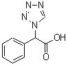 structure of CAS# 876716-29-9, Phenyl(1H-tetrazol-1-yl)acetic acid;1H-TETRAZOLE-1-ACETICACID, A-PHENYL-;2-phenyl-2-(1,2,3,4-tetraazolyl)acetic acid;phenyl(1H-tetrazol-1-yl)acetic acid