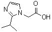 结构式 CAS# 876717-08-7, (2-异丙基-1H-咪唑-1-基)乙酸