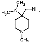 结构式 CAS# 876717-12-3, 4-(氨基甲基)-N,N,1-三甲基-4-哌啶胺