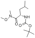 结构式 CAS# 87694-50-6, 叔丁氧羰基-L-亮氨酰 N,O-二甲基羟胺