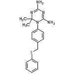 CAS#: 87739-93-3， 6,6-Dimethyl-1-{4-[(phenylsulfanyl)methyl]phenyl}-1,6-dihydro-1,3,5-triazine-2,4-diamine
