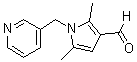 结构式 CAS# 878424-30-7, 2,5-二甲基-1-(3-吡啶基甲基)-1H-吡咯-3-甲醛