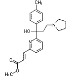 CAS#: 87849-05-6， Methyl (2E)-3-{6-[1-hydroxy-1-(4-methylphenyl)-3-(1-pyrrolidinyl)propyl]-2-pyridinyl}acrylate