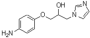 structure of CAS# 878668-47-4, 1-(4-Aminophenoxy)-3-(1H-imidazol-1-yl)-2-propanol;1-(4-aminophenoxy)-3-(1H-imidazol-1-yl)-2-propanol;1-(4-Amino-phenoxy)-3-imidazol-1-yl-propan-2-ol;3-(4-aminophenoxy)-1-imidazolylpropan-2-ol