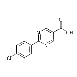 结构式 CAS# 878691-37-3, 2-(4-氯苯基)-5-嘧啶羧酸