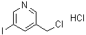 结构式 CAS# 879326-79-1, 3-(氯甲基)-5-碘吡啶盐酸盐(1:1)