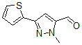 结构式 CAS# 879896-48-7, 1-甲基-3-(2-噻吩基)-1H-吡唑-5-甲醛