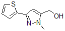 structure of CAS# 879896-49-8, 1-Methyl-3-(2-Thienyl)-1H-Pyrazole-5-Methanol;(1-Methyl-3-Thien-2-Yl-1H-Pyrazol-5-Yl)Methanol 97%;(1-METHYL-3-THIEN-2-YL-1H-PYRAZOL-5-YL)METHANOL
