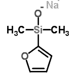 structure of CAS# 879904-88-8, Dimethyl-2-Furylsilanol Sodium Salt;2-Furyldimethylsilanol sodium salt;Dimethyl-2-furylsilanol sodium salt;Sodium 2-furanyldimethylsilanolate