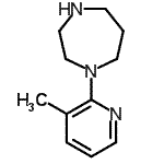 structure of CAS# 880362-05-0, 1-(3-Methyl-2-pyridinyl)-1,4-diazepane;