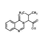结构式 CAS# 880810-89-9, 3-甲基-2-(4-氧代喹唑啉-3-基)丁酸